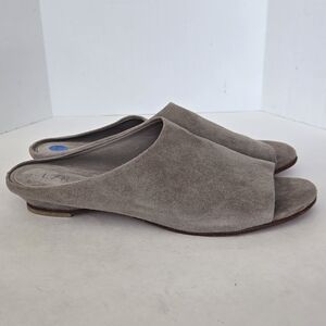 Lauren Manoogian Taupe Suede Open-Toe Slide Mules